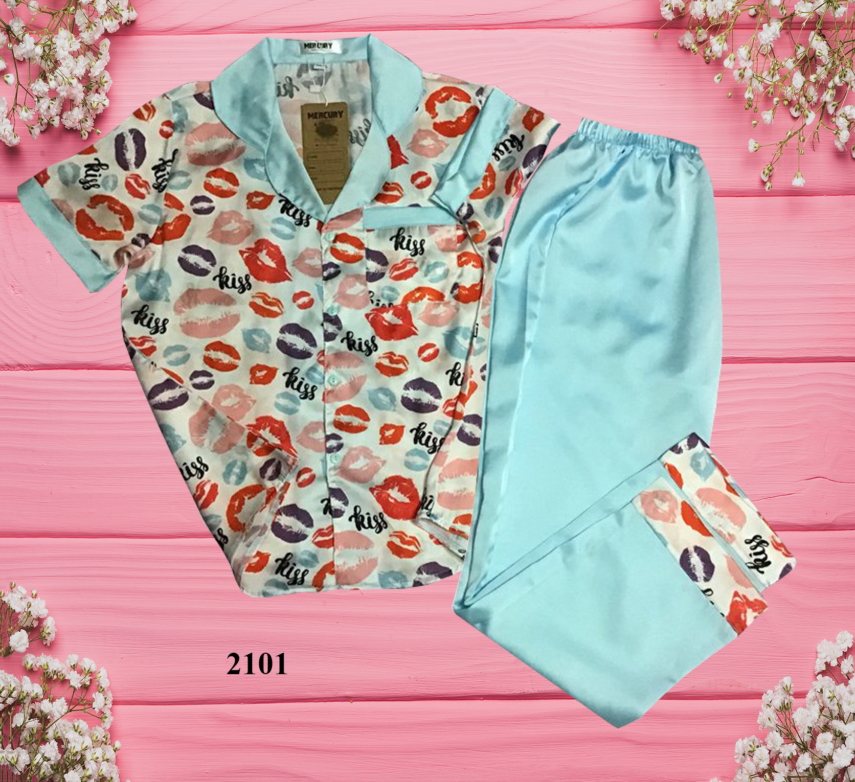 Ảnh thật 100% - Đồ bộ Pijama Mercury lụa satin