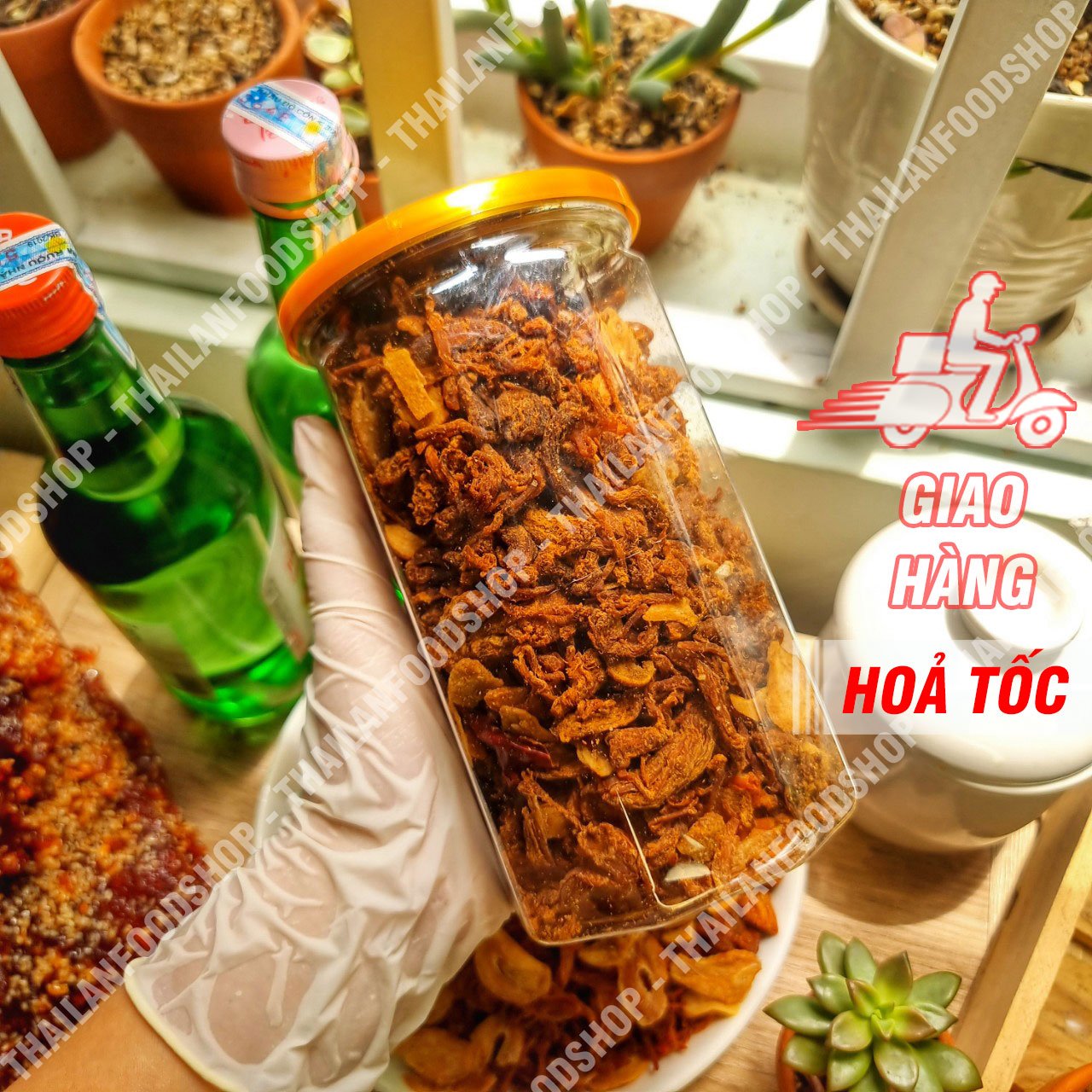 Khô Heo Cháy Tỏi - Lon 300gr