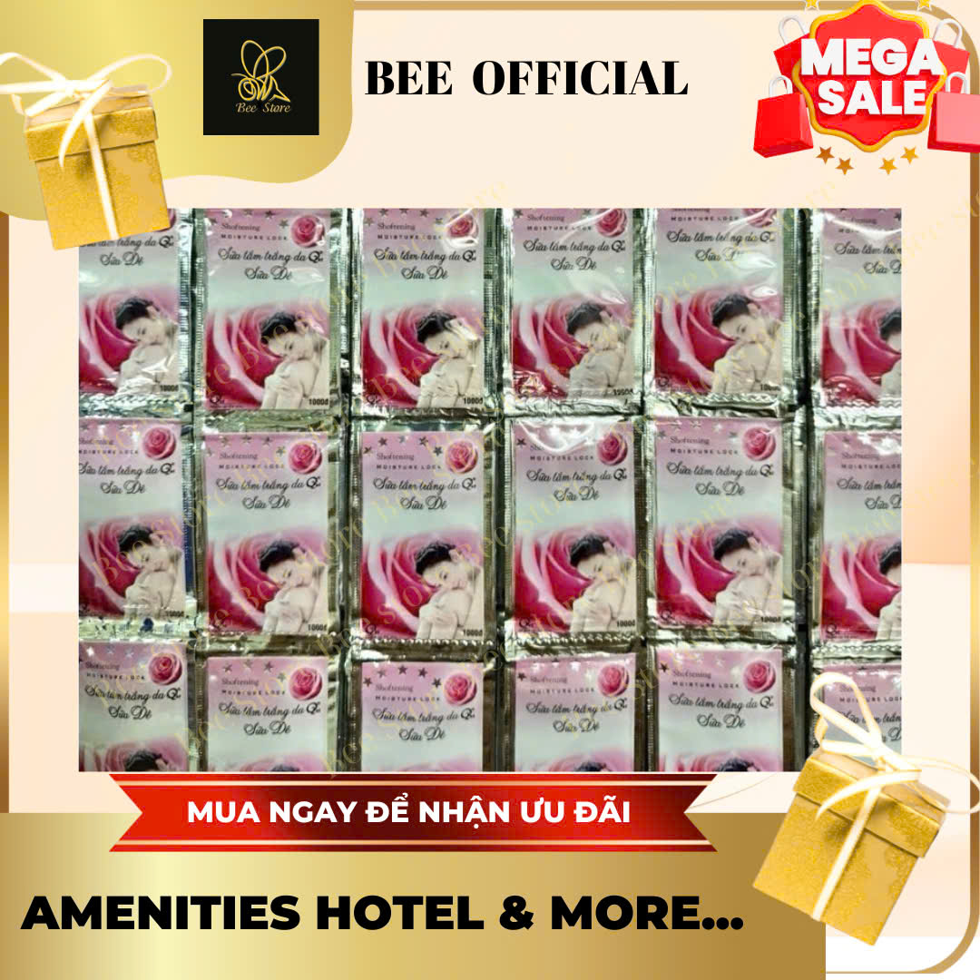 100 gói sữa tắm dê gói dùng trong nhà nghỉ khách sạn