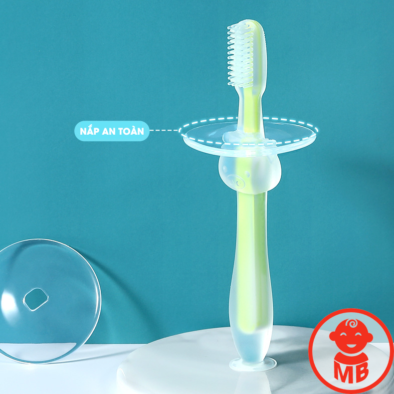 Bàn chải đánh răng silicon siêu mềm cho bé