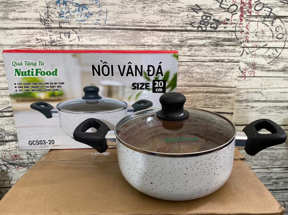 Nồi vân đá 20cm ( ko dùng cho bếp từ )