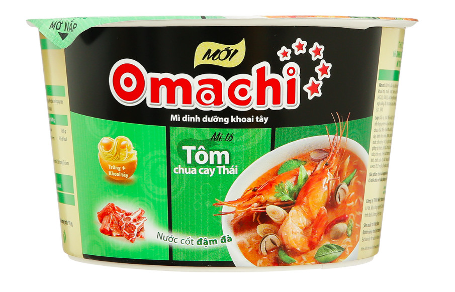 Mì tô Omachi tôm chua cay  1thùng 18 tô