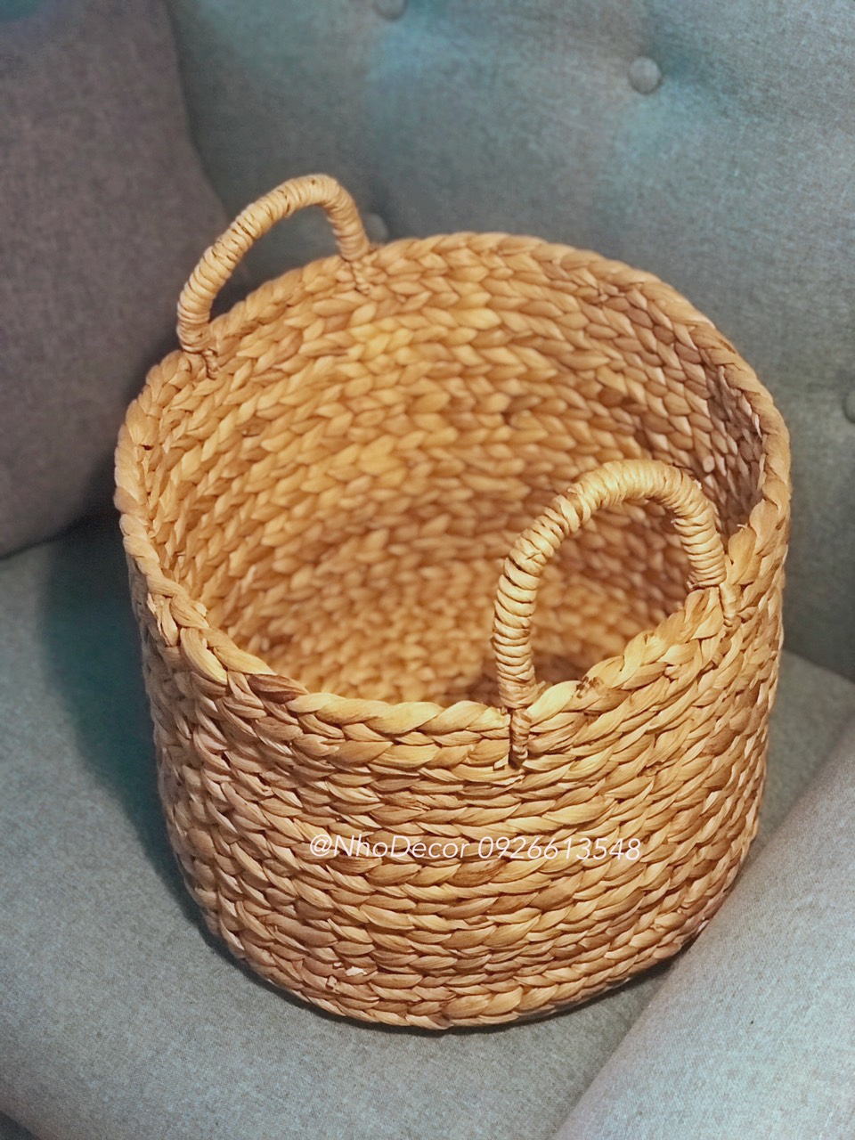 Hyacinth mini storage basket , home decor