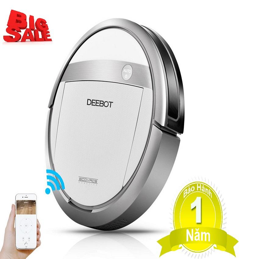 Robot hút bụi lau nhà Ecovacs DG710 Hệ thống cảm biến hoản hảo chống va chạm, chống rơi cầu thang, Tự động tìm sạc pin sau khi hoàn thành công việc