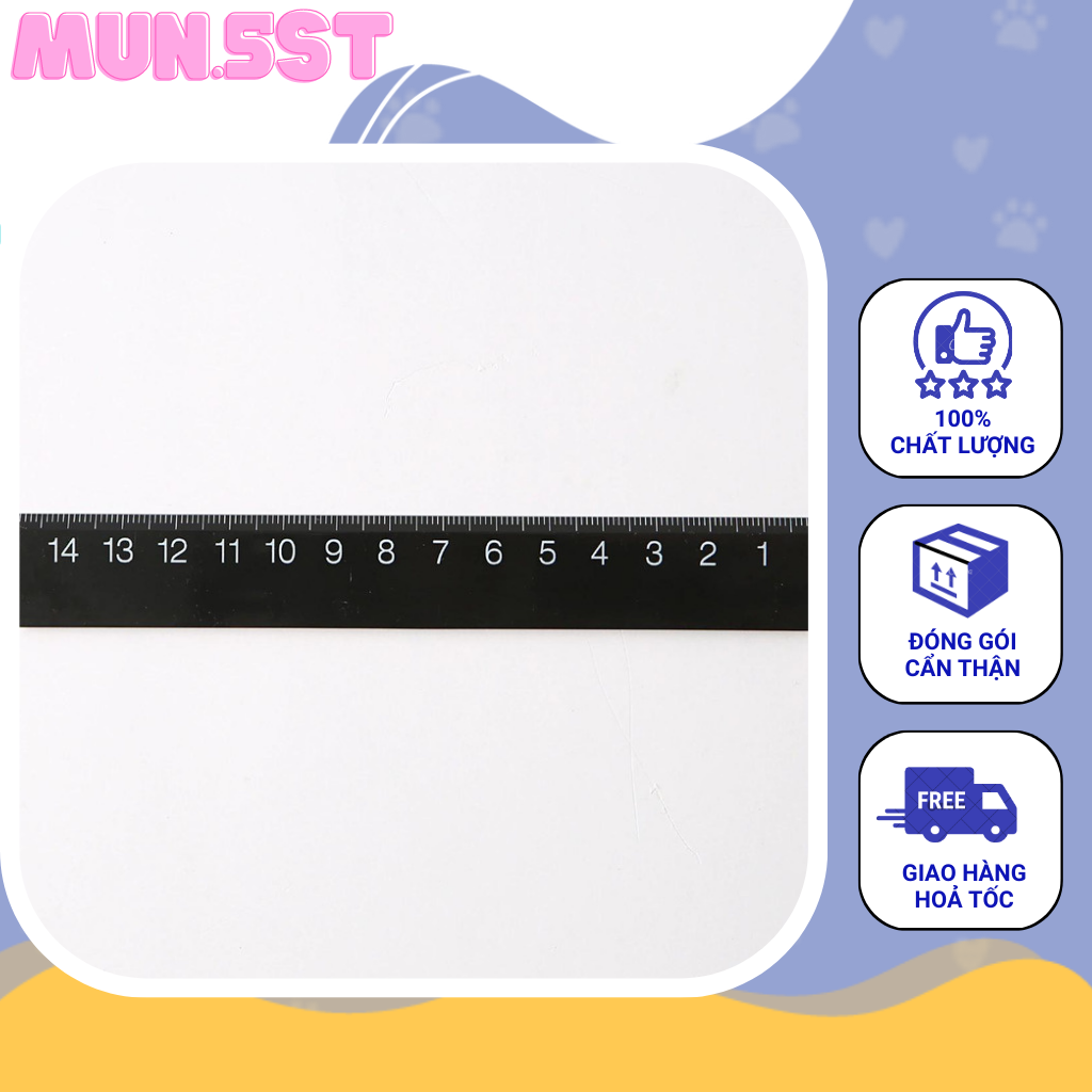 MUJI- THƯỚC ĐEN 15cm