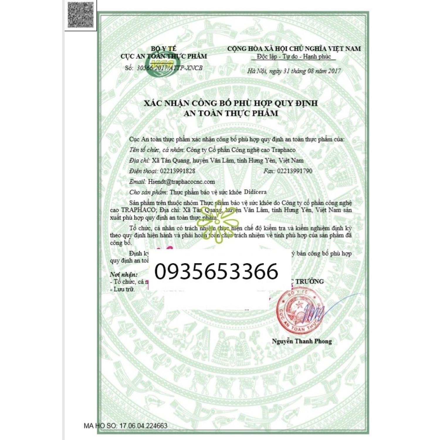 DIDICERA - ĐỘC HOẠT TANG KÝ SINH TRAPHACO