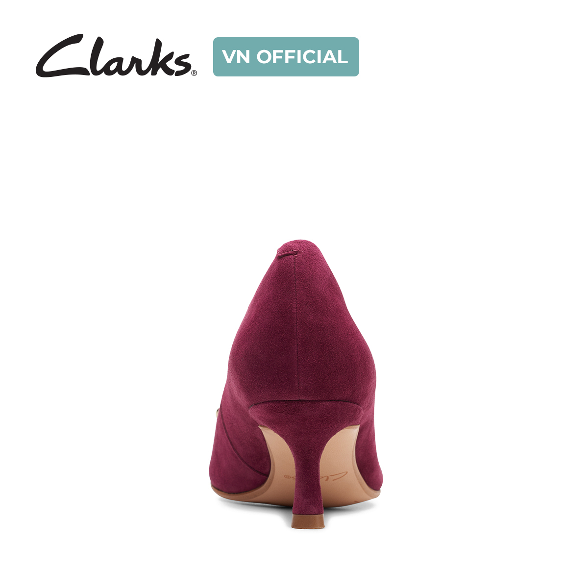 Giày Cao Gót 5.5cm Da Lộn Nữ Clarks - Violet55 Trim