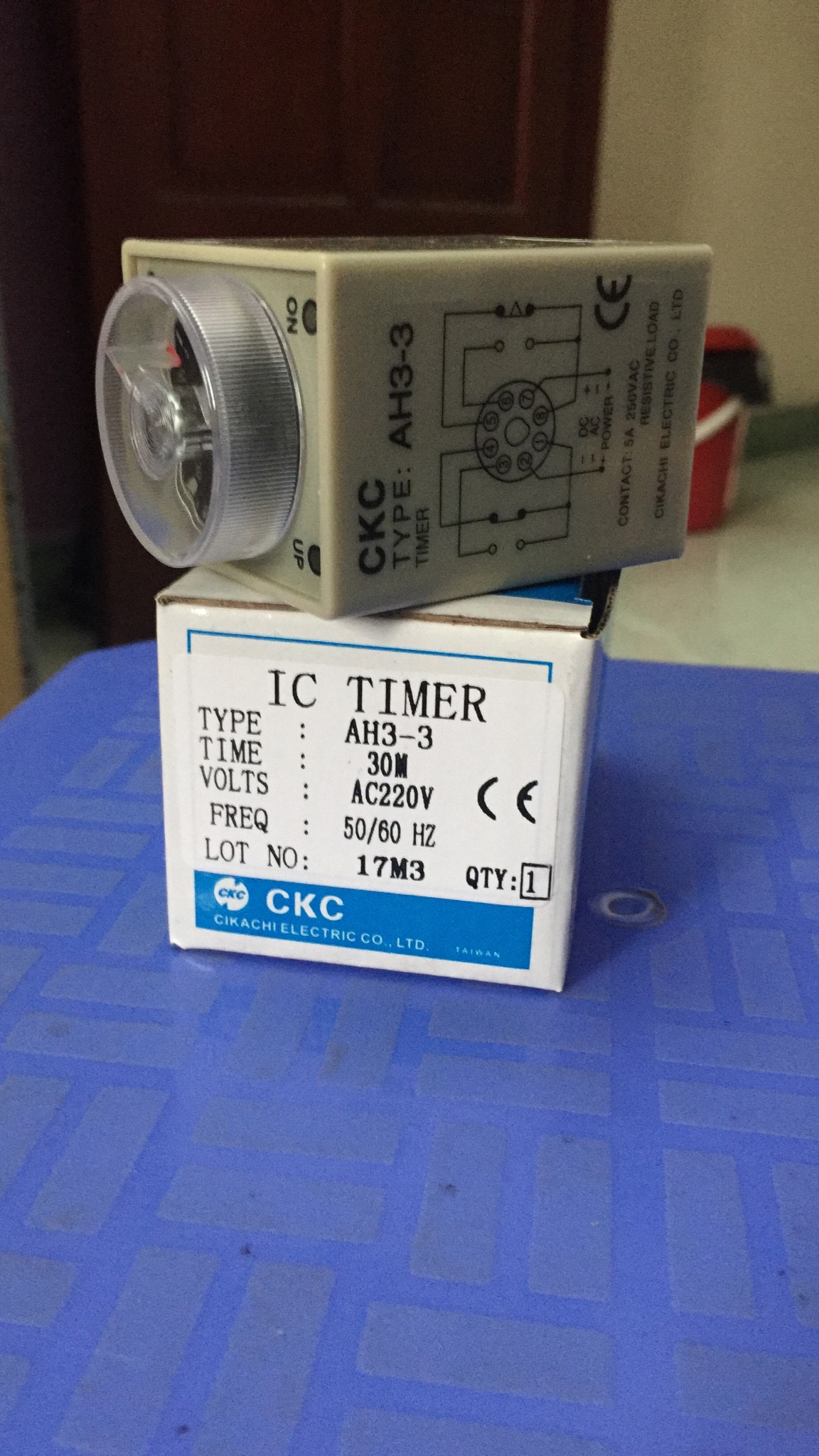 Rơ le thời gian Timer CKC AH3-3 220VAC 30M