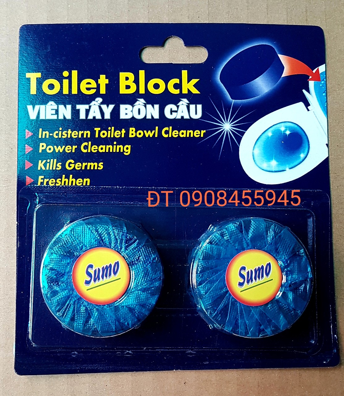 Viên tẩy bồn cầu sumo 1 vỉ 2 viên 100g