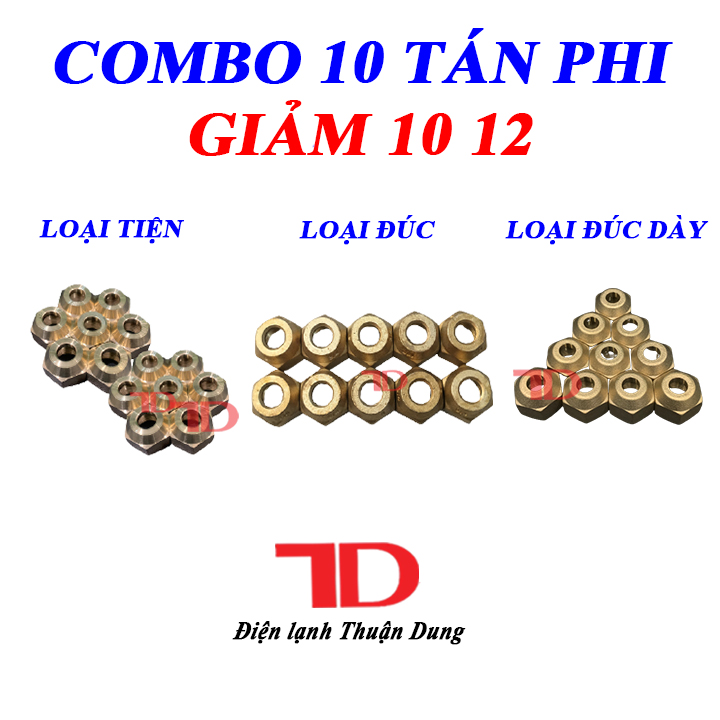 Combo 10 Tán Ống Đồng Phi 12 Giảm 10 - Điện Lạnh Thuận Dung