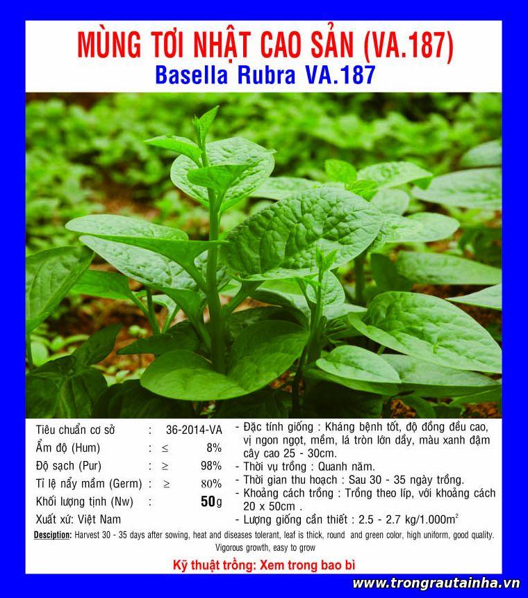 RAU MỒNG TƠI CAO SẢN (gói 20g)