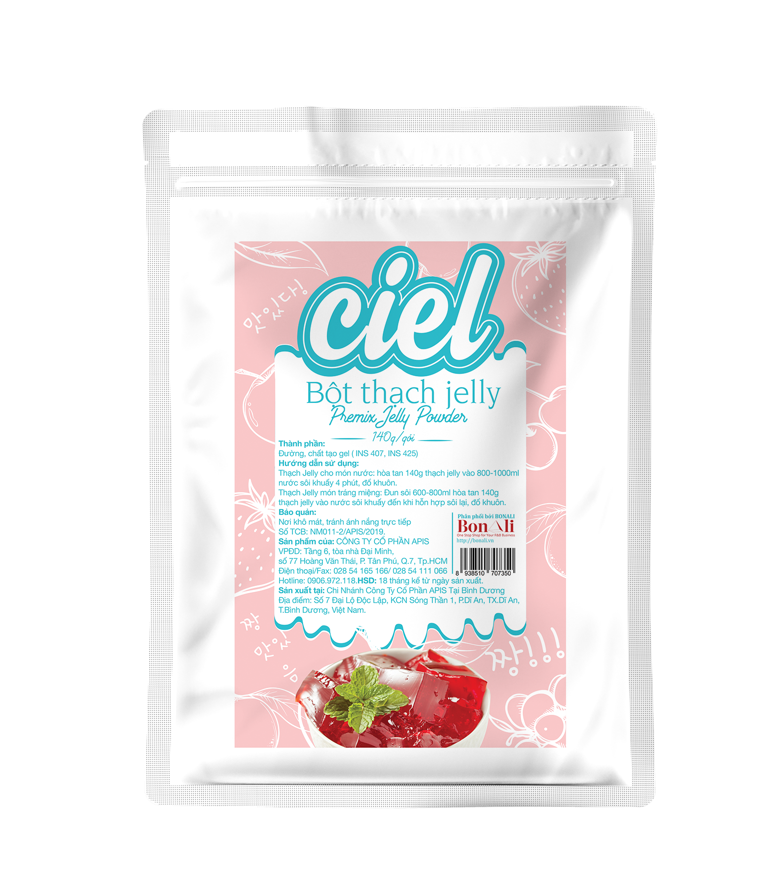 Gói Bột Thạch Jelly Ciel 140G