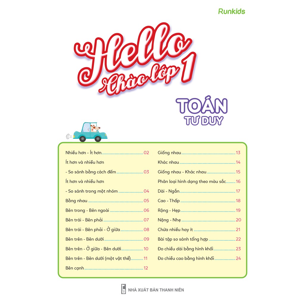 Sách Hello Chào lớp 1 – Toán tư duy - Megabook