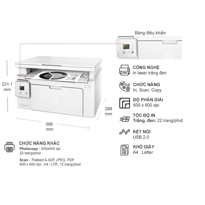 MÁY IN LASER ĐA CHỨC NĂNG HPP LASERJET PRO MFP M130A