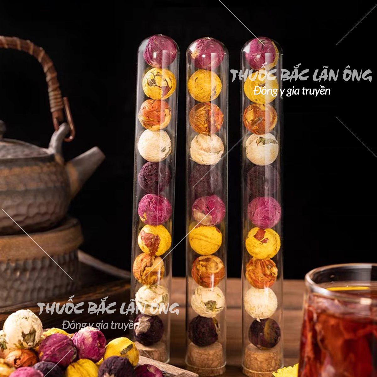 Trà phổ nhĩ nở hoa thượng hạng, trà hoa phổ nhĩ tự chọn - Lãn Ông