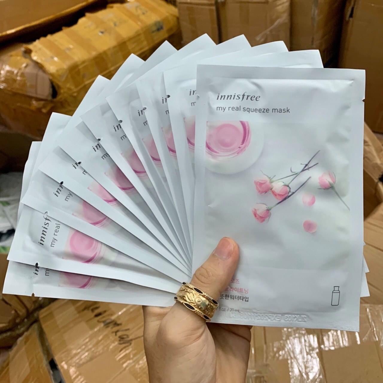 Combo 10 Miếng Mặt Nạ Innisfree Hàn Quốc Trắng Da, Nhiều Mùi