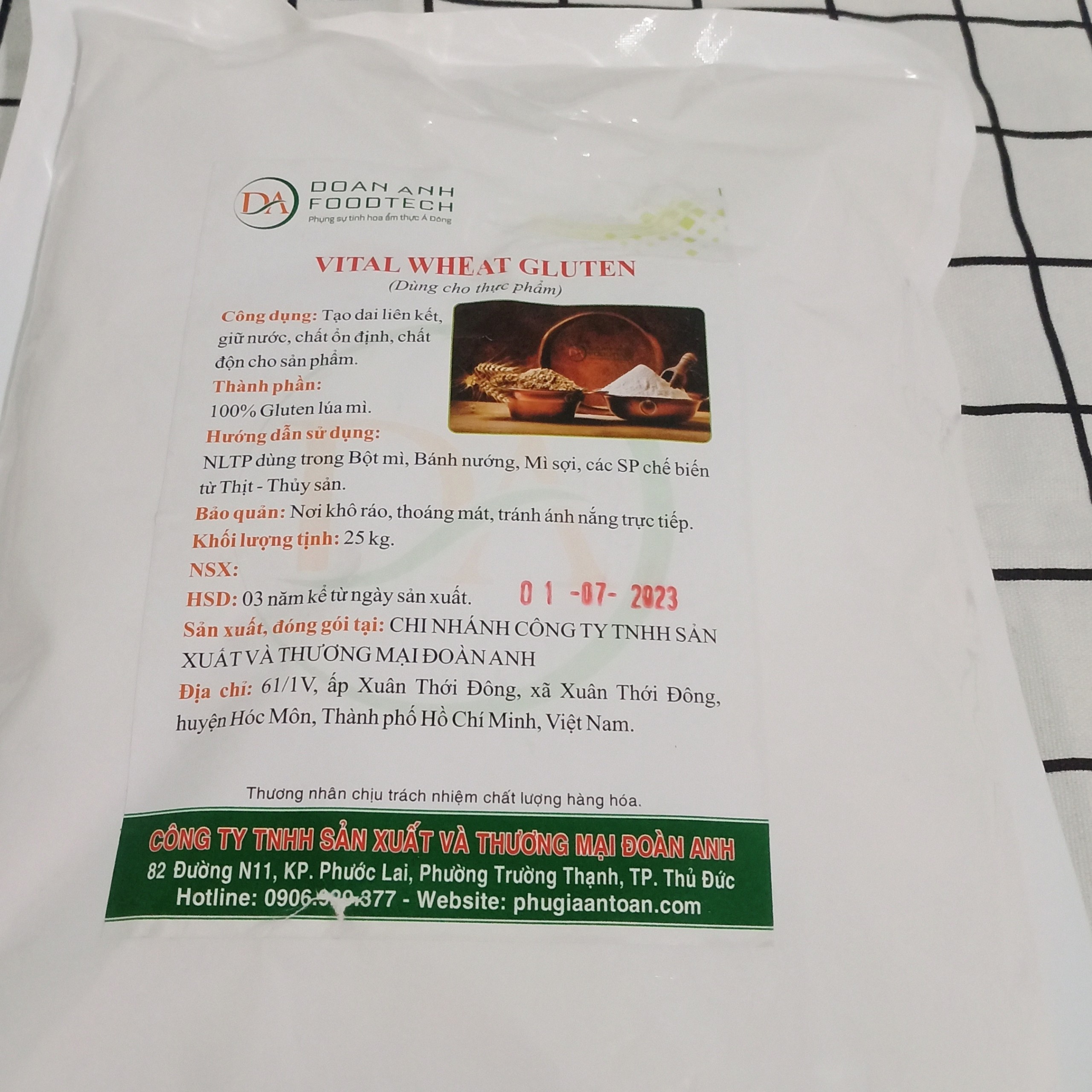 1kg Tinh bột lúa mì (Bột VITAL WHEAT GLUTEN)|Bột mì căn