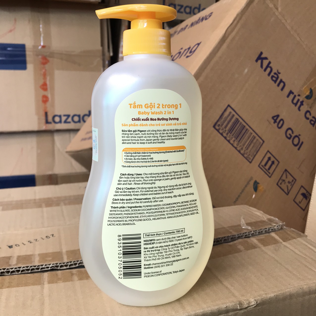 Sữa Tắm Gội Pigeon 2in1 700ml