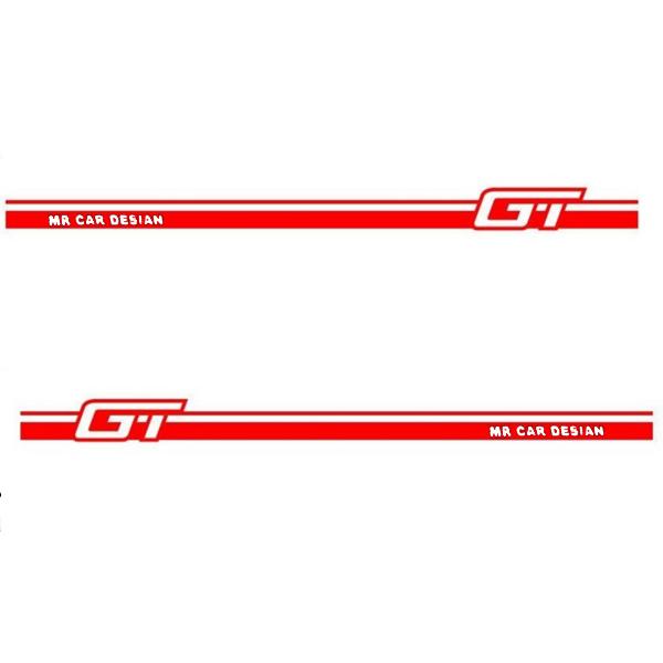 [HCM]Tem dán sườn xe phong cách thể thao GT (đỏ)