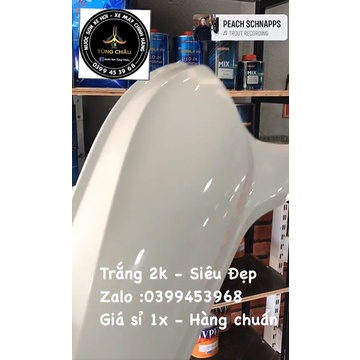 Màu sơn trắng 2k - trắng tự bóng pha sẵn dành xe máy giá lẻ bằng sỉ - lon 1kg