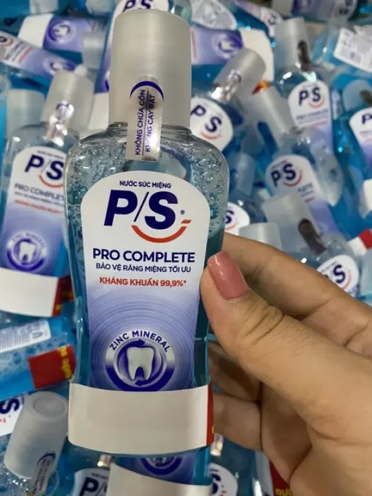 Nước súc miệng P/S Pro Complete kháng khuẩn 99.9% size 130ml