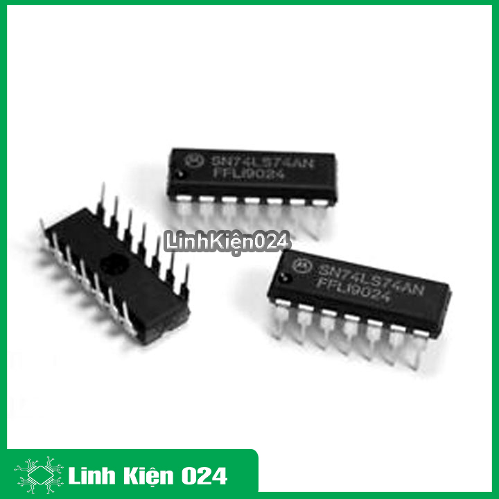 Chíp 74ls74 dual d-type flip-flop dip14
