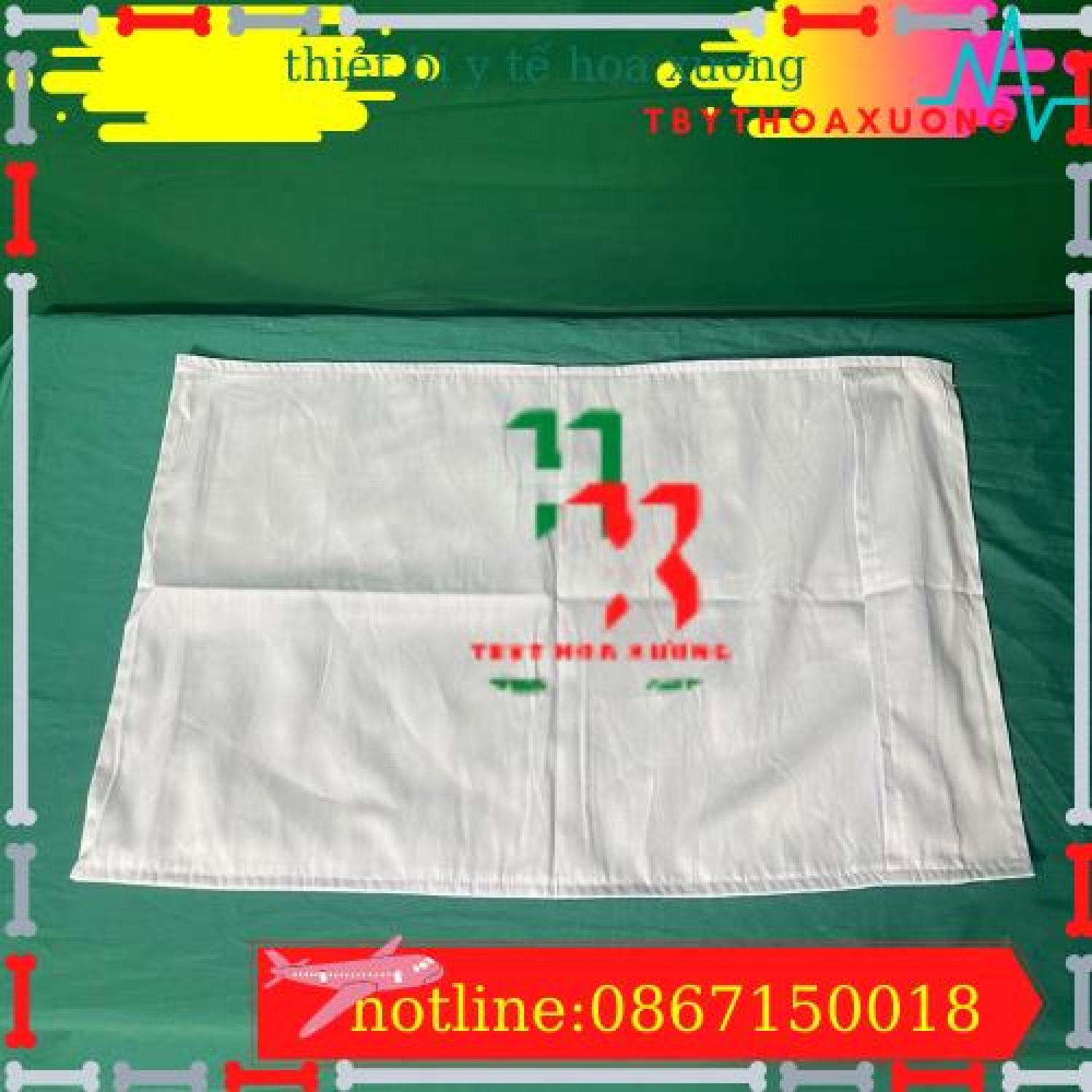 Vỏ Gối y tế màu trắn-,màu xanh