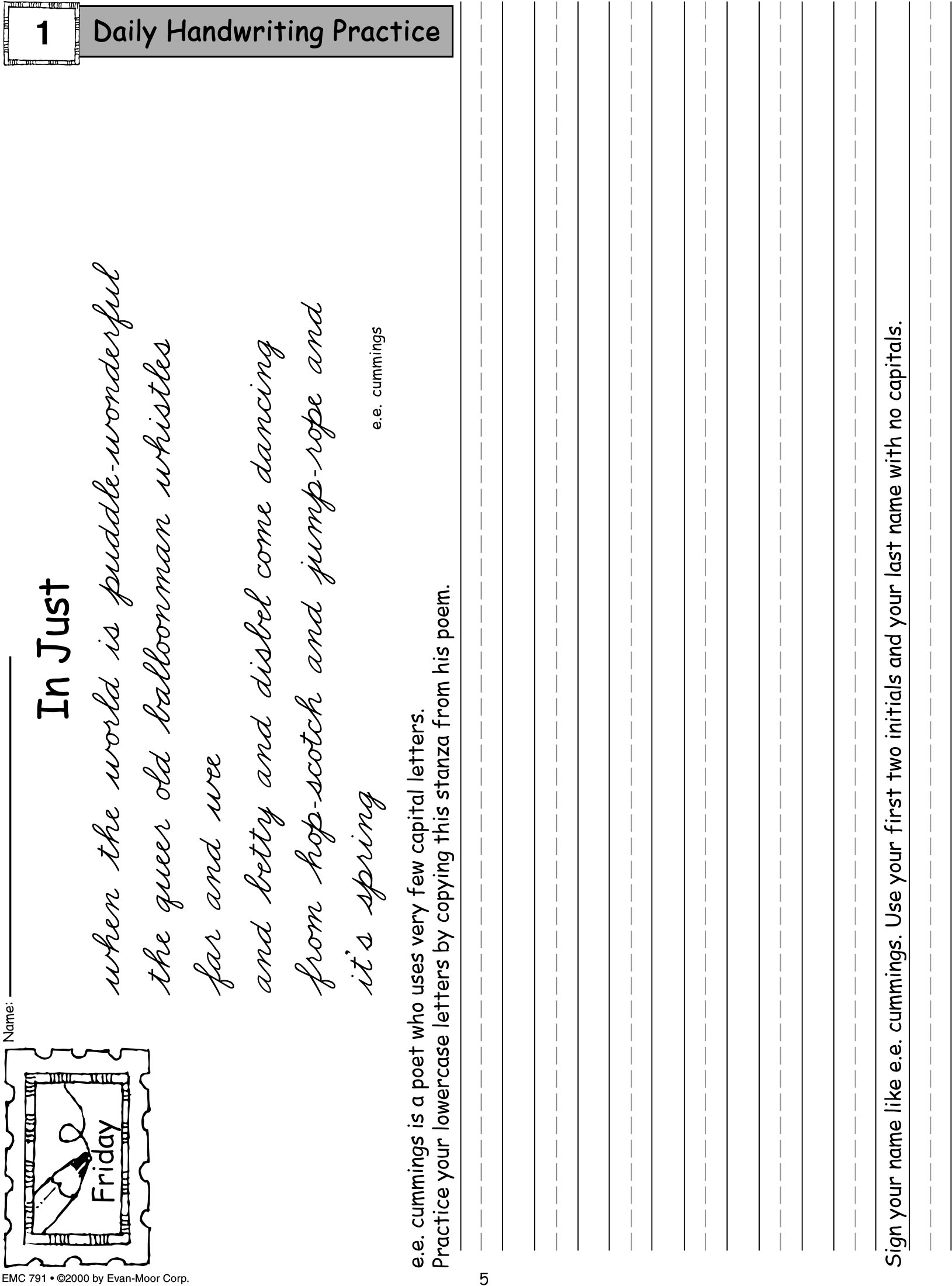 Sách Tiếng Anh DAILY HAND WRITING PRACTICE (Sách đen trắng)