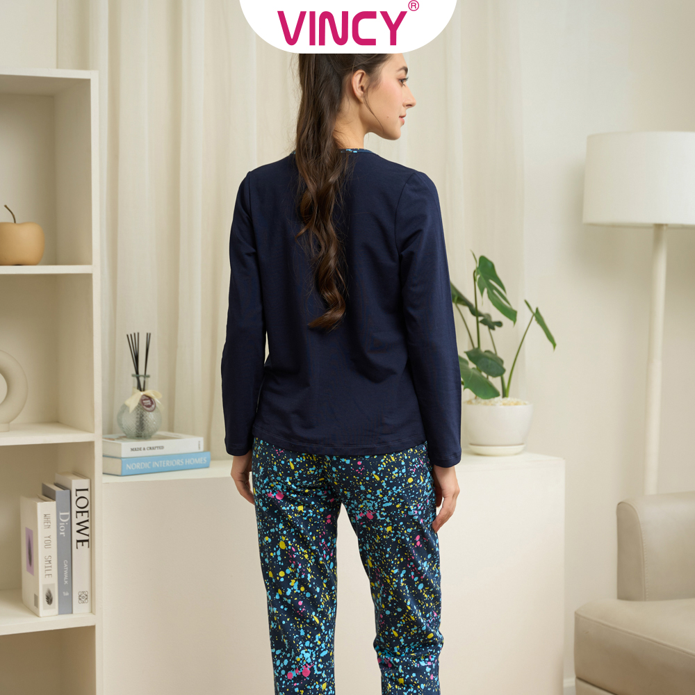 [Chỉ 01/12 - 11/12 Mua 4 giảm 20%, Mua 3 giảm 15%, Mua 2 giảm 10%] Bộ Đồ Thun Dài Nữ Vincy BTD050W31