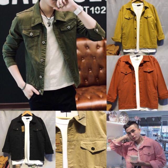 ÁO KHOÁC KAKI FOME RỘNG NAM VÀ NỮ MẶC  RẤT CHẤT.A1