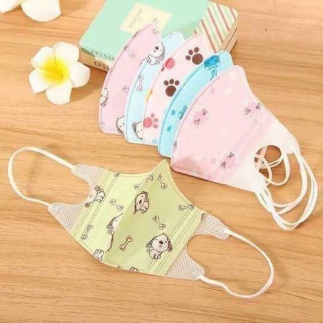Set 2 Khẩu Trang In Hình Xuất Nhật Cho Bé