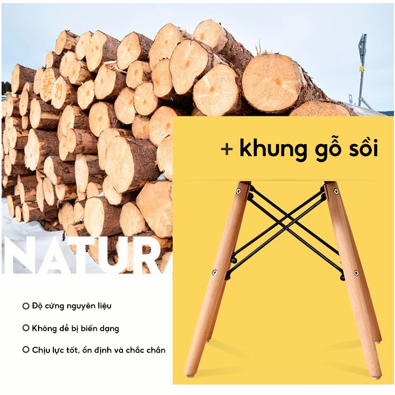 Ghế EAMES đệm cách điệu, Ghế cánh bướm (HÀNG XUẤT KHẨU 100%)