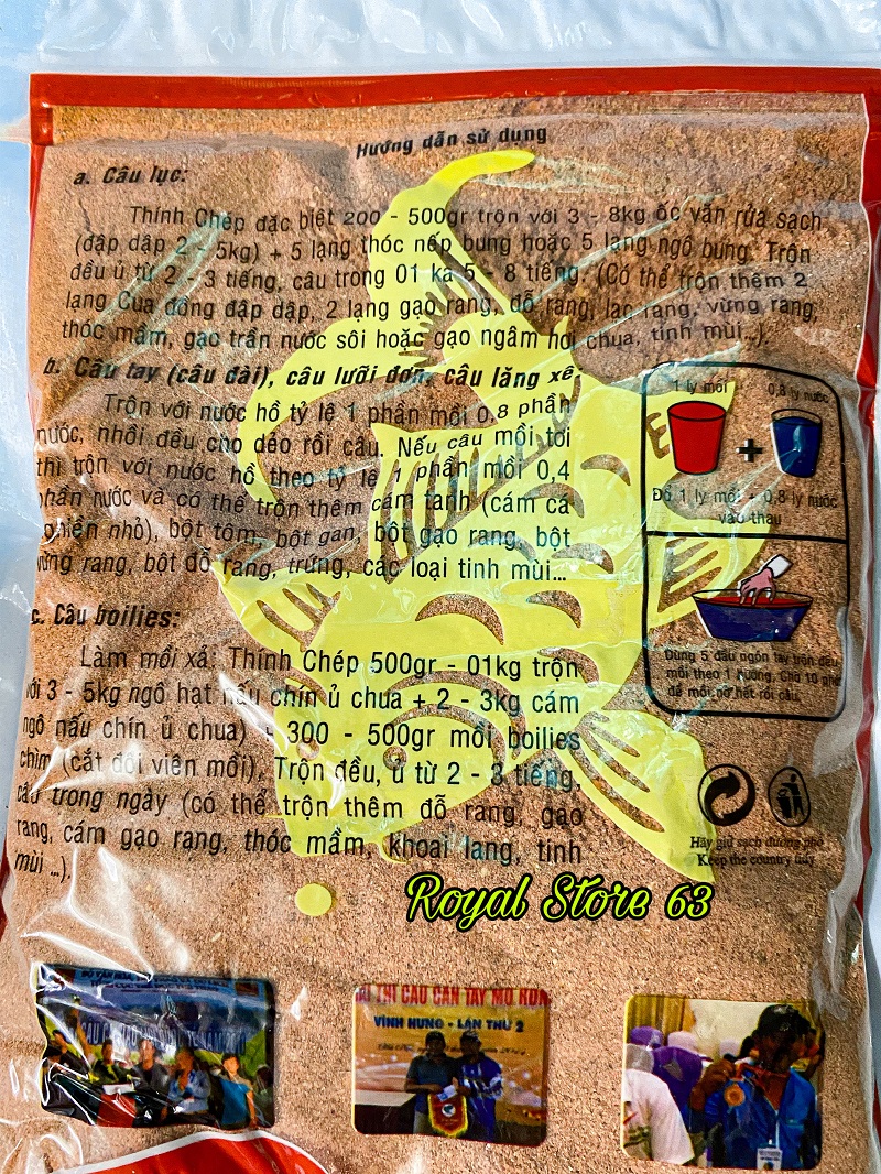 Mồi cám câu cá Chép Hùng Vương (200gram)