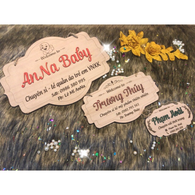 [HCM]Bảng Gỗ Tên Shop