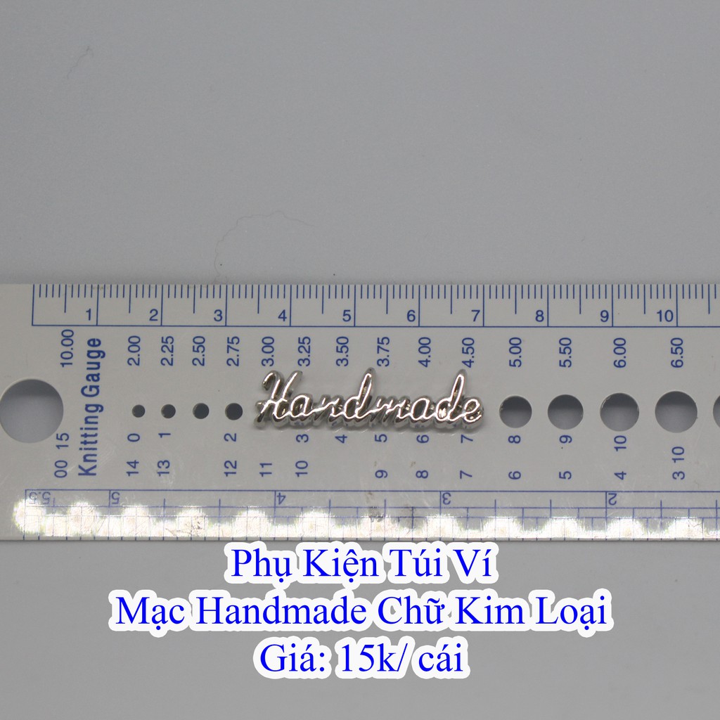 Mạc handmade chữ kim loại làm túi xách
