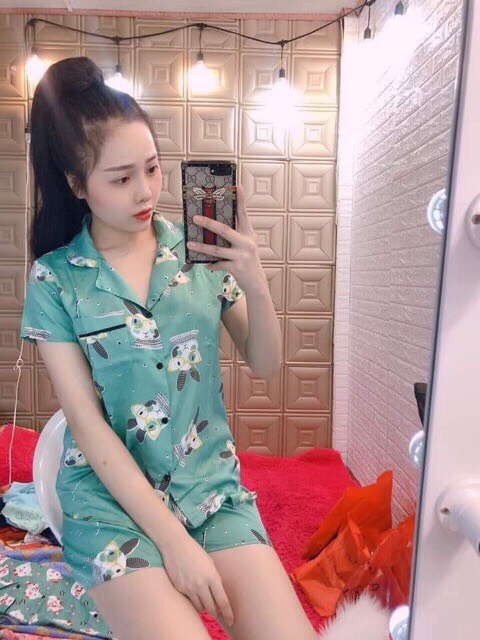 [Lọ lem Luxuxy ] (Dưới 56kg) Bộ Đồ Mặc Nhà Pijama Nữ -Vải Kate