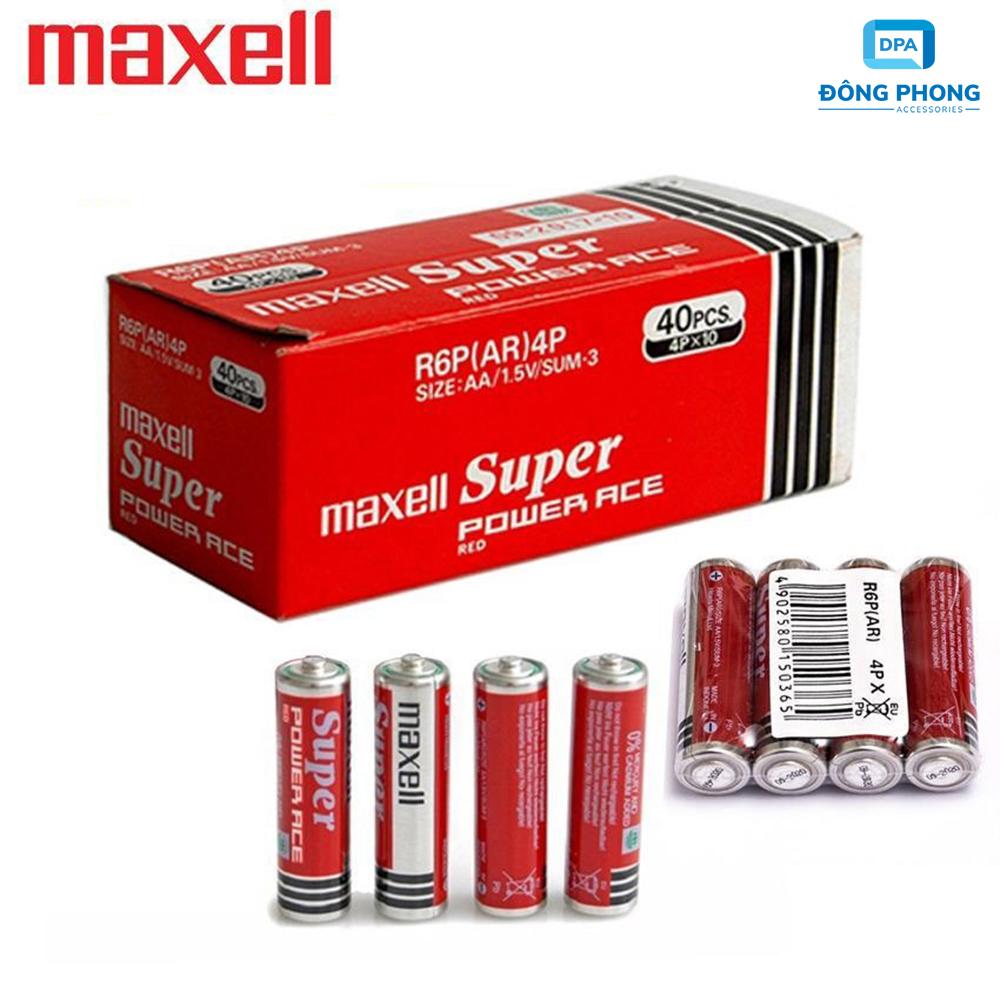 Vỉ 4 Viên Pin Tiểu Maxell AA Chính Hãng