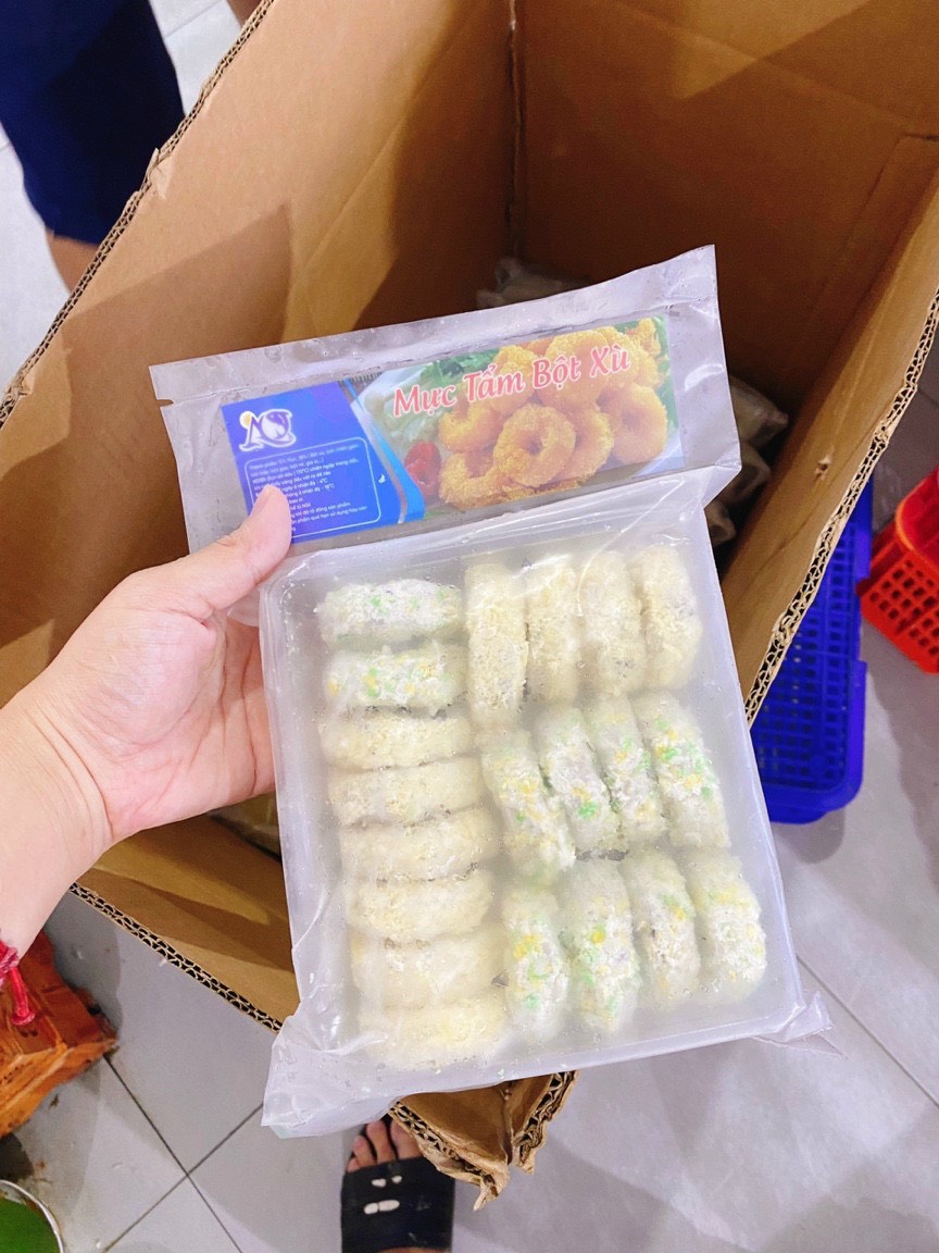 Mực tẩm bột chiên xù - hộp 500gr (giao tphcm)