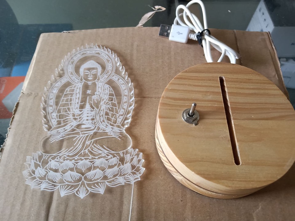 đèn thờ đèn led hình phật Dược Sư
