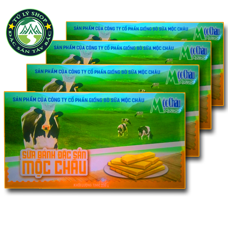 Bánh sữa Mộc Châu 200g (Hộp vàng vị nguyên bản)