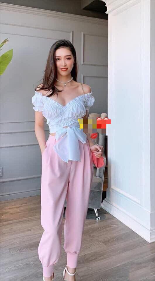 ÁO KIỂU NHÚNG CỔ V CỘT NƠ LAI XINH TƯƠI FORM 45 KG TRỞ LẠI,ÁO KIỂU CROPTOP,ÁO VẢI KATE VOAN ÁO CỘT DÂY NƠ LAI