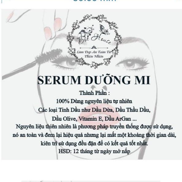 [HCM]Serum Dưỡng Mi  Handmade Nhà Bột