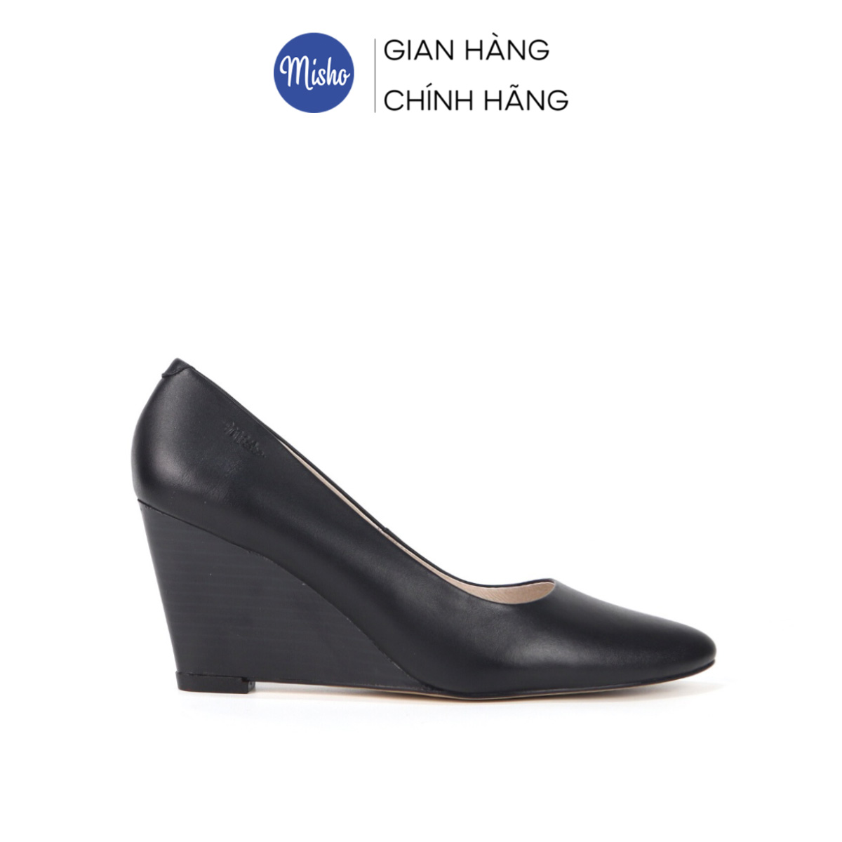 Giày đế xuồng Misho cao 7cm da thật 1130