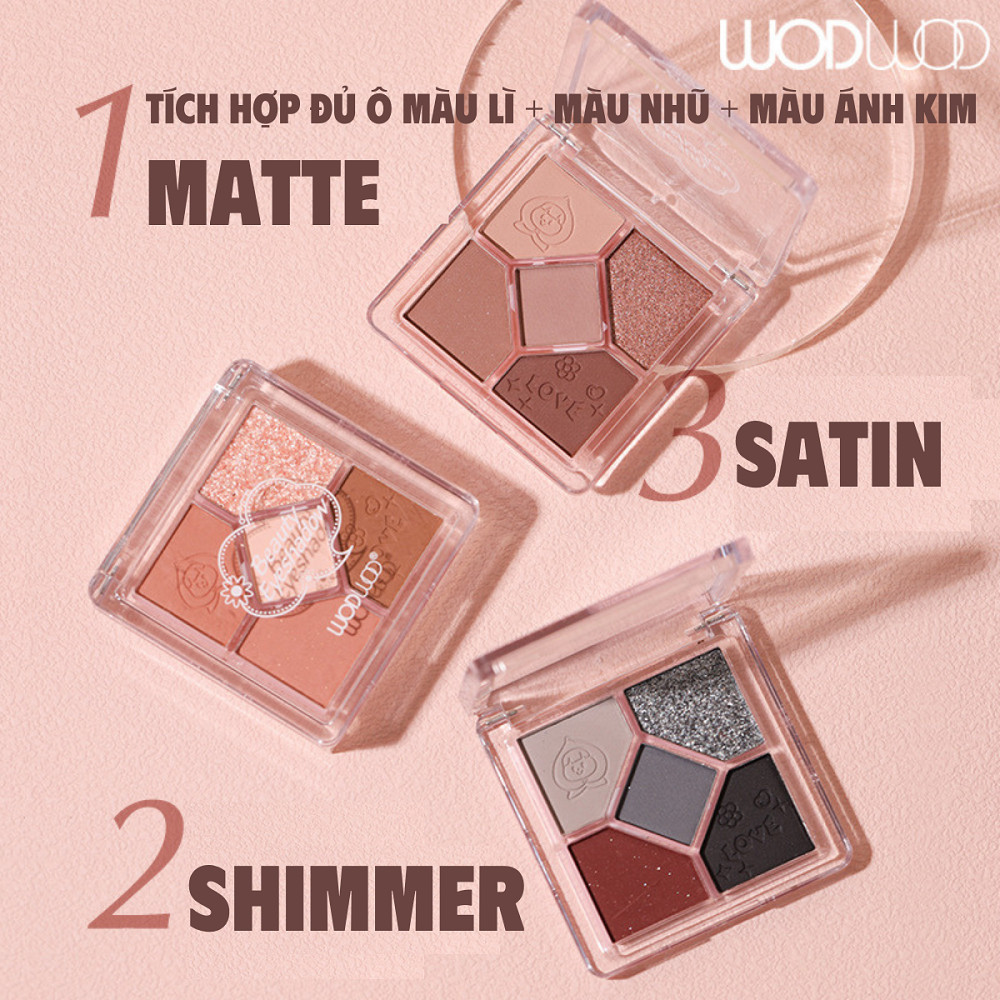 Bảng Phấn Mắt 5 Ô Màu WODWOD Pocket Magic W937