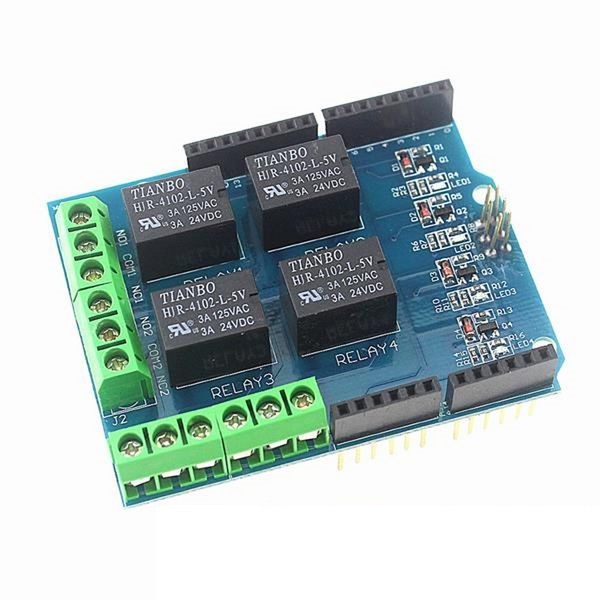 Module relay 4 kênh shield v1.0 mở rộng cho Arduino UNO