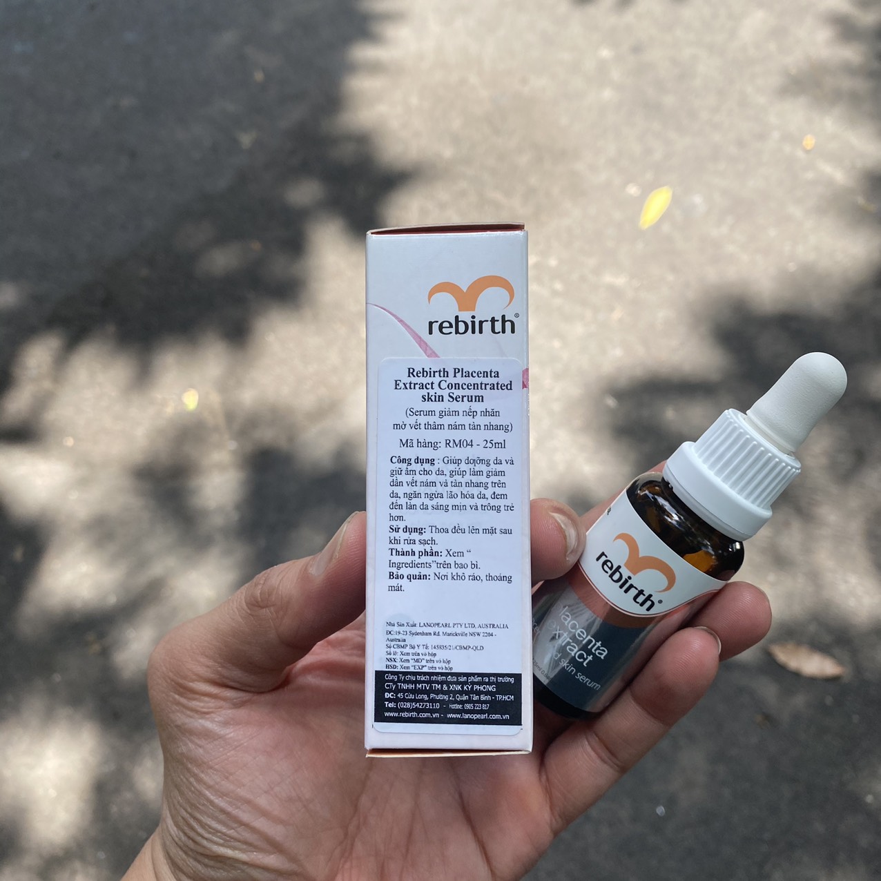 Serum làm mờ nám tàn nhang giảm thâm Nhau Thai Cừu Đậm Đặc 45% Rebirth Placenta Extract Concentrate 25ml