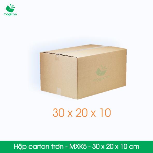 MXK5 - 30x20x10 cm - 60 Thùng hộp carton trơn đóng hàng
