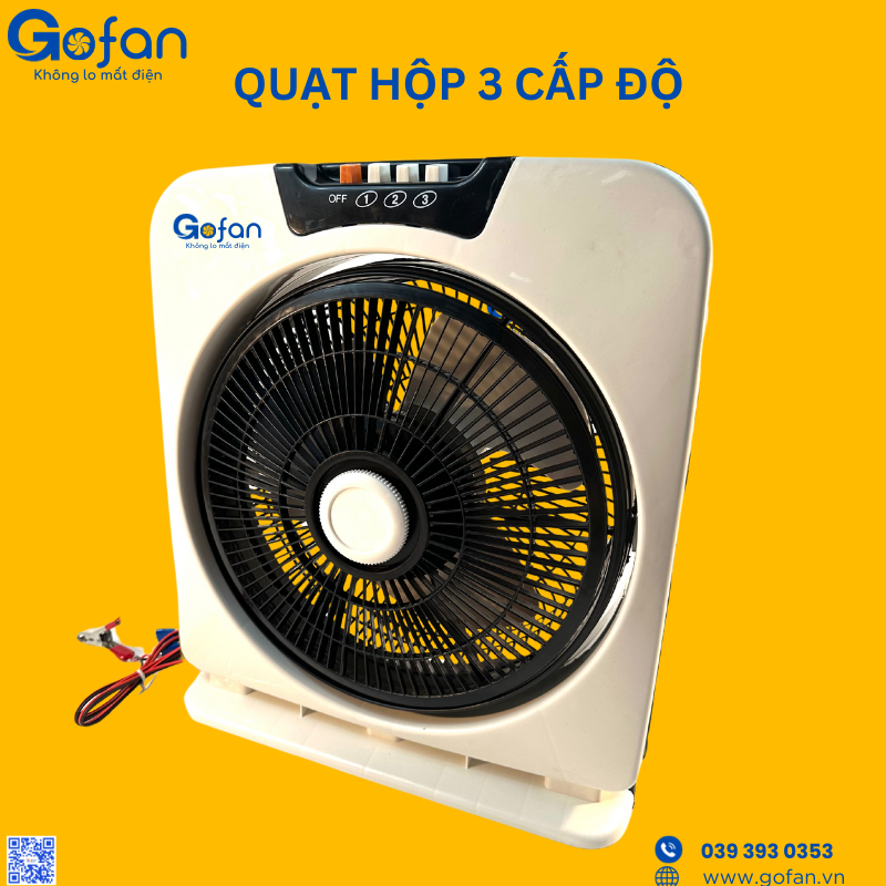 [HCM]Quạt hộp 12v kẹp bình ắc quy