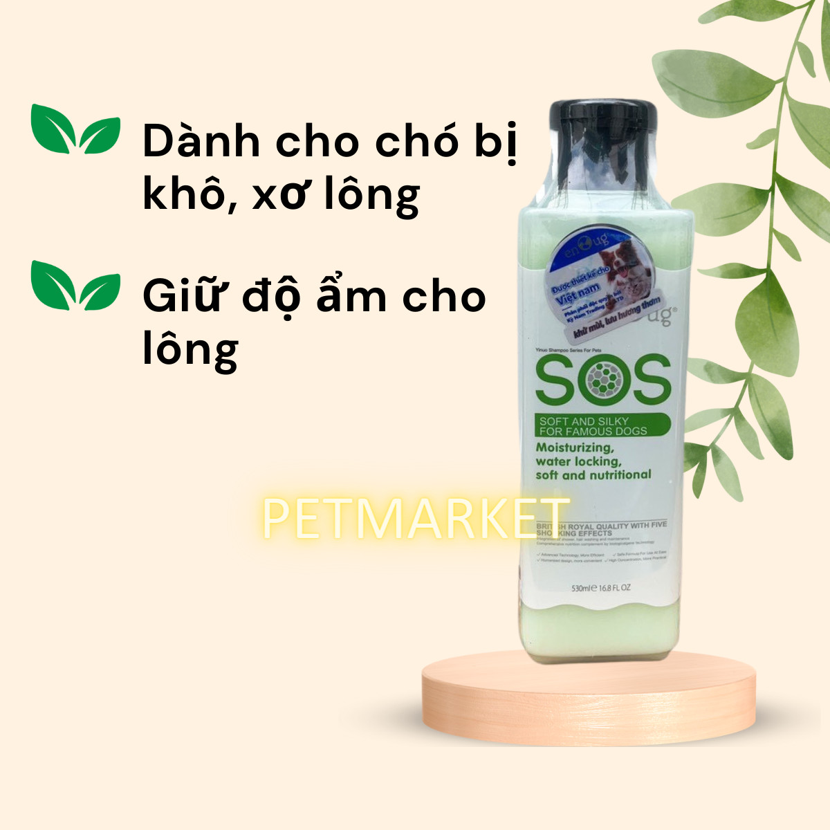 SỮA TẮM SOS CHO THÚ CƯNG CHAI 530ML