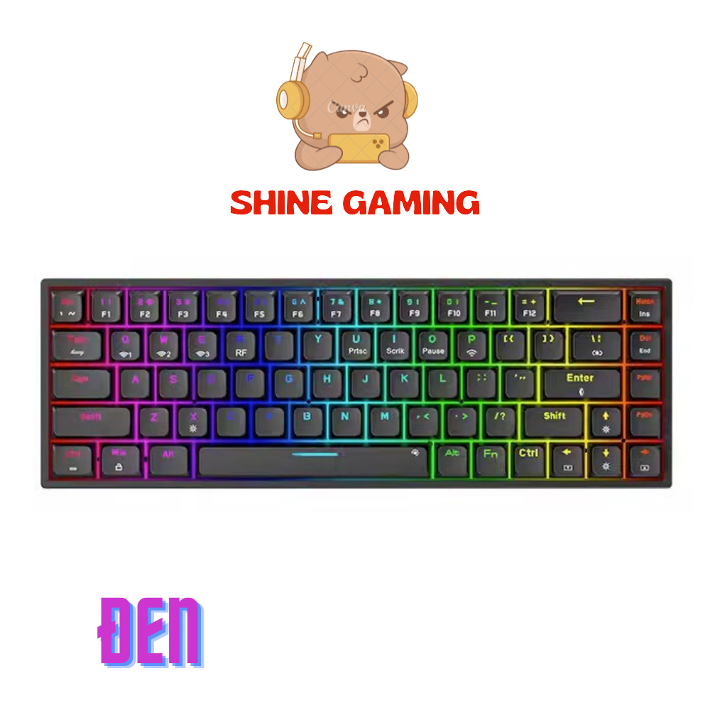 Co68 wireless mechanical keyboard-hotshoe support-gold switch - 3 mode convenient connection-RGB LED multi-mode
